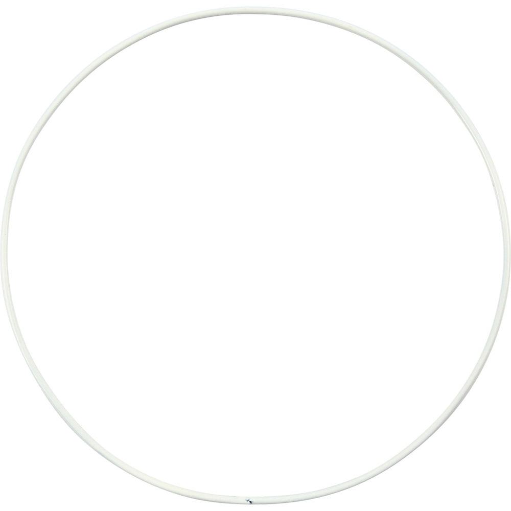 Creativ company metalen draadring, d 15 cm, dikte 2 mm, wit, 10 stuk 1 doos