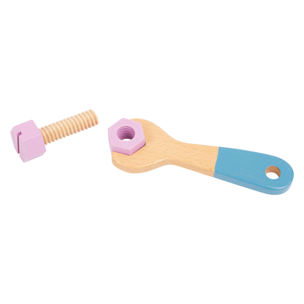 Small foot - houten gereedschapskoffer nordic, 43dlg.