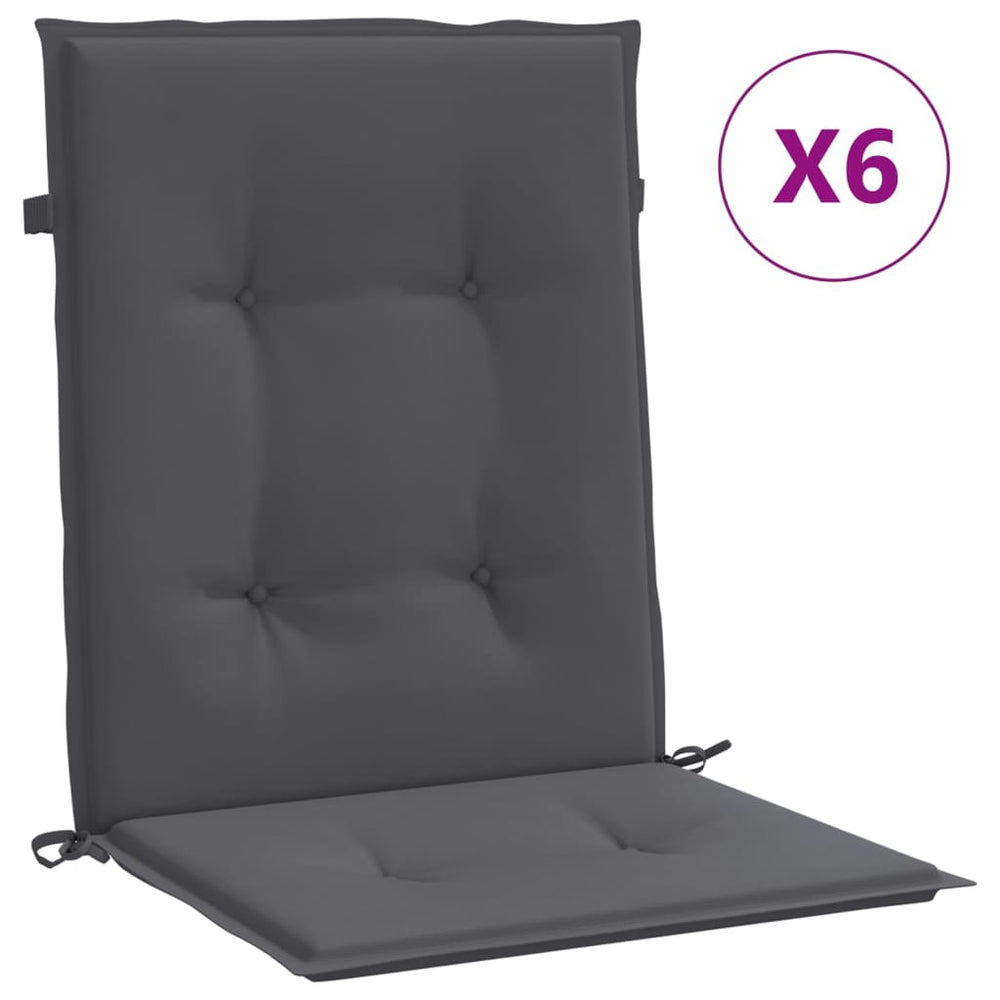 Vidaxl tuinstoelkussens 6 st oxford stof antracietkleurig