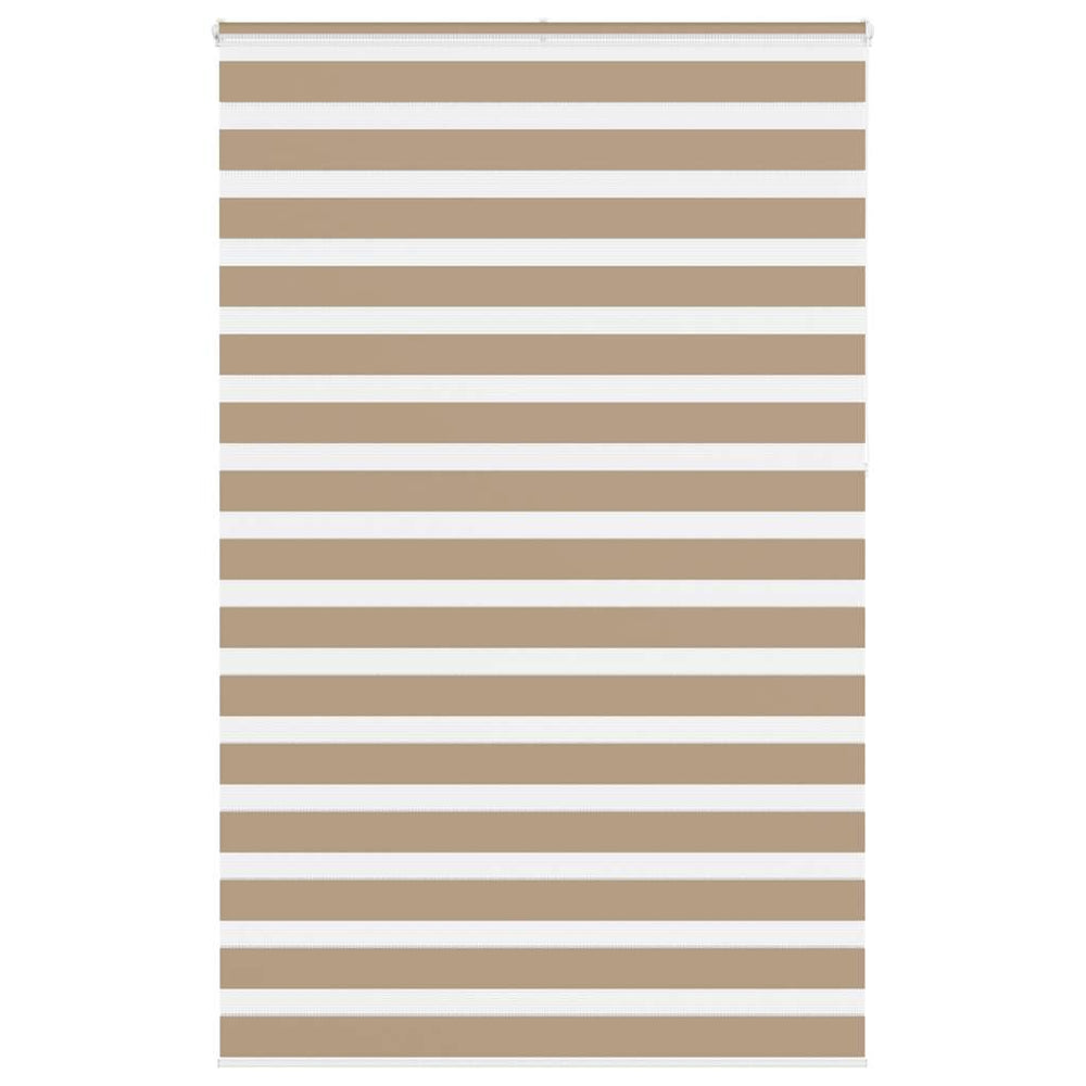 Vidaxl zebra blind 145x230 cm stofbreedte 140,9 cm polyester zandbruin