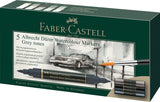 Faber castell fc-160306 wk25aquarel marker fc albrechtdürer 5 stuks grey tones