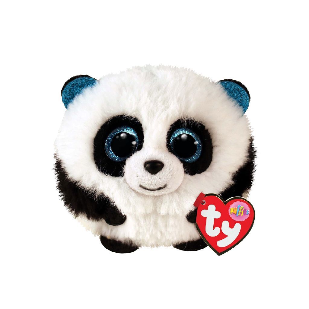 Ty puffies knuffelbal panda bamboo 10 cm