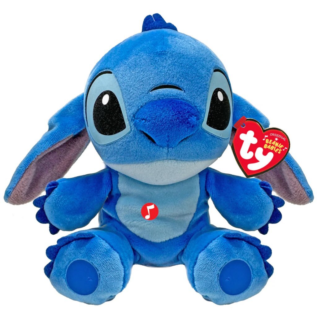 Ty beanie boo disney stitch knuffel met geluid, 15cm