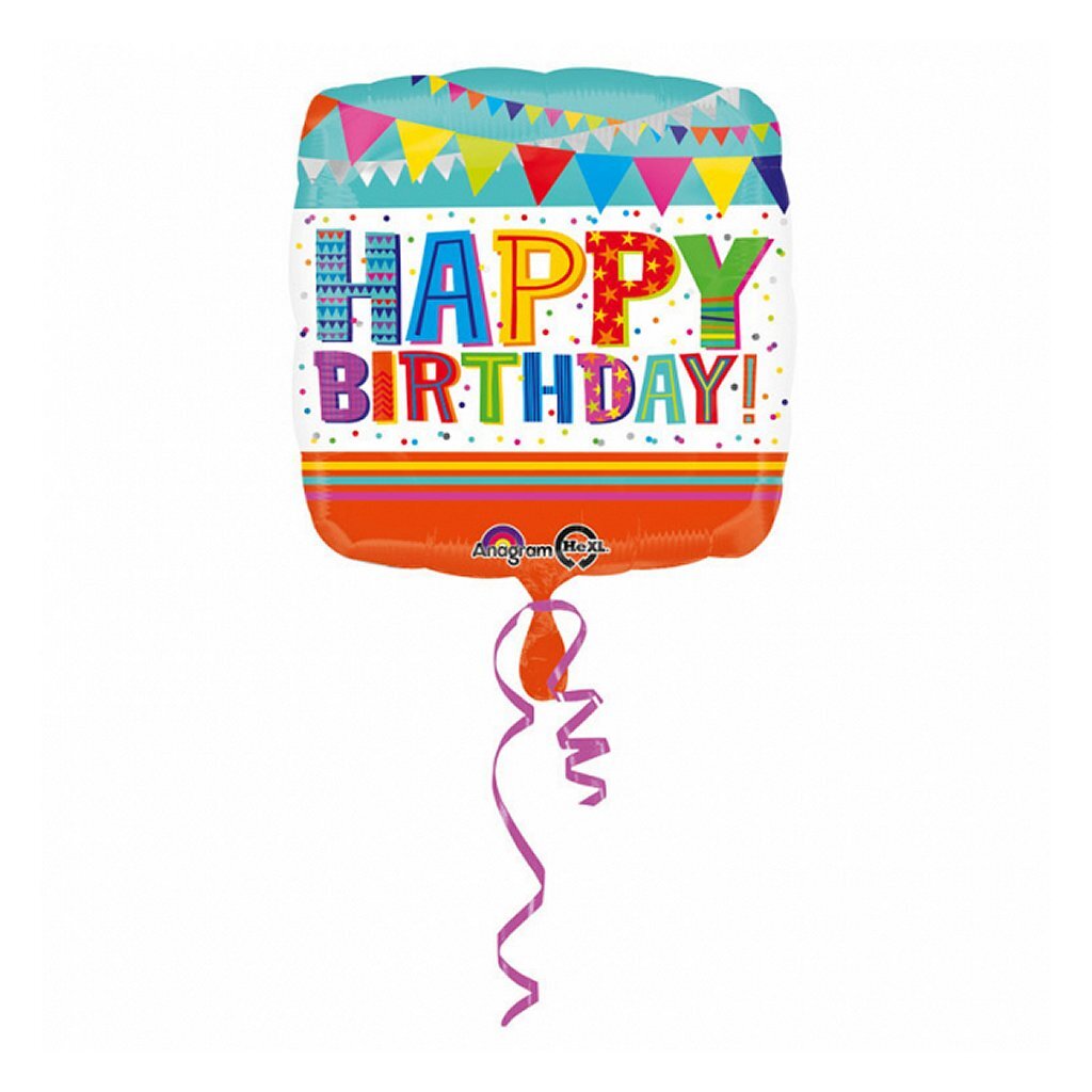 Anagram folie ballon happy birthday 43x43 cm