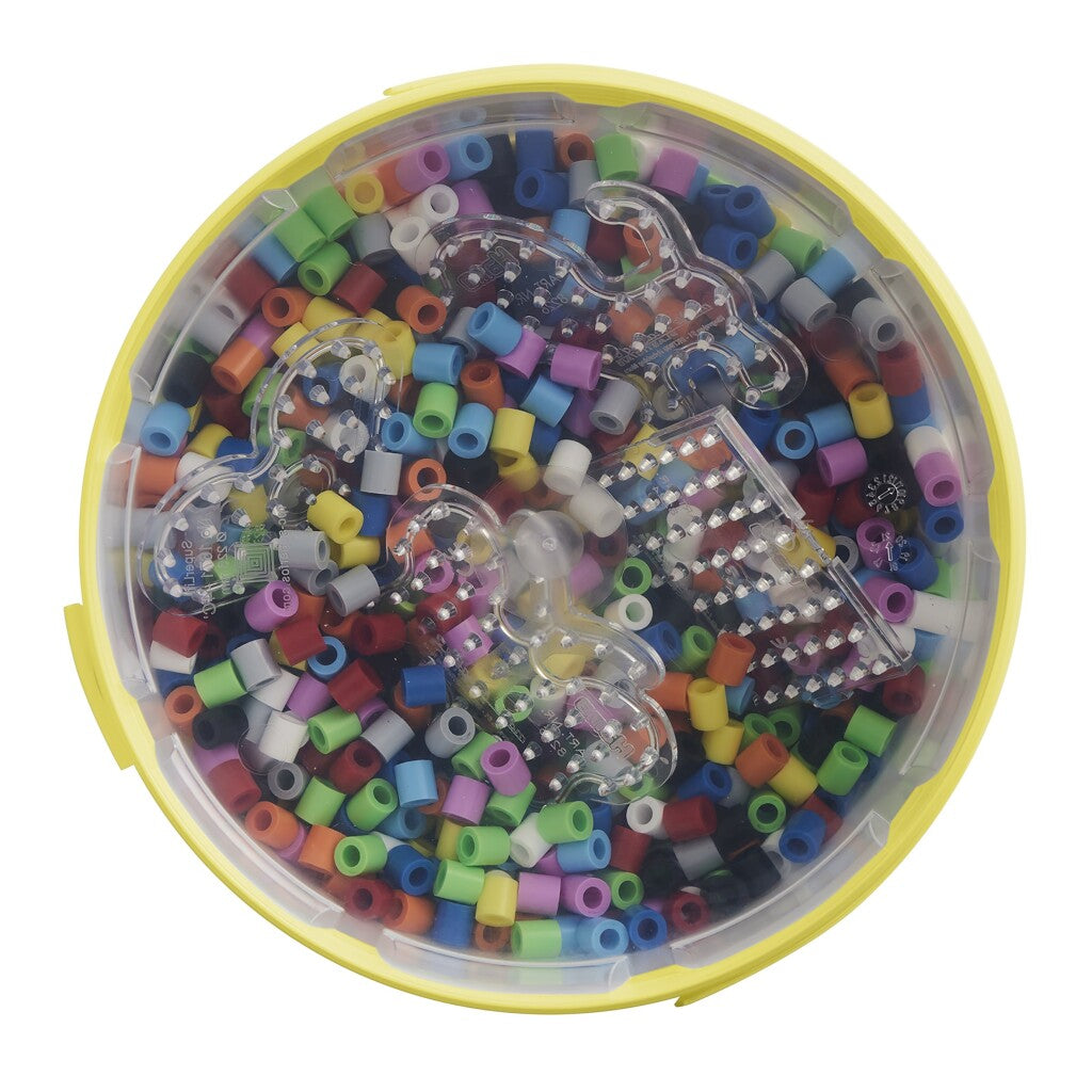 Hama strijkkralen maxi emmer + legbord 3000 stuks