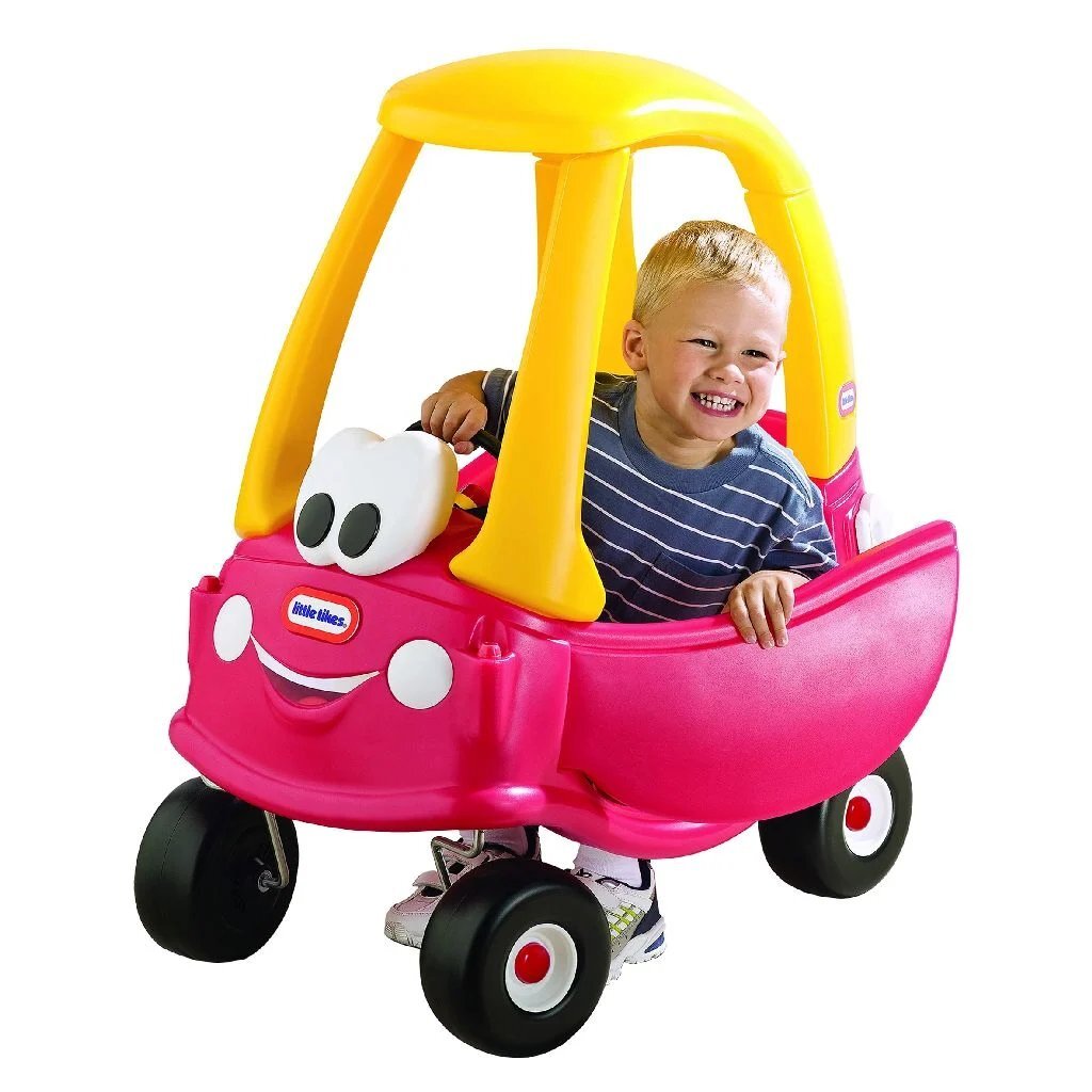 Little tikes cozy coupe loopauto 44x72x84 cm geel rood