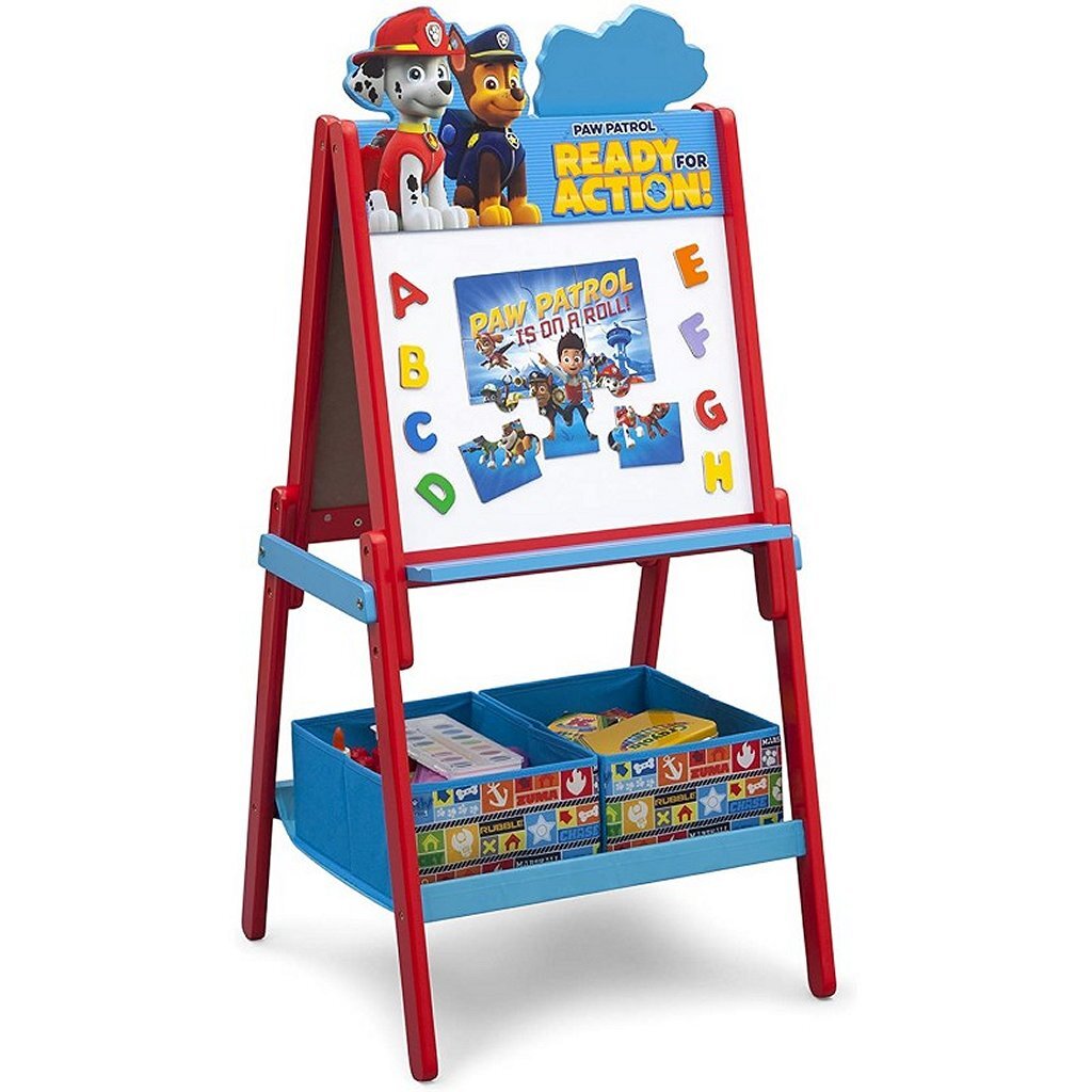 Paw patrol te87578pw houten dubbelzijdig krijtbord whiteboard