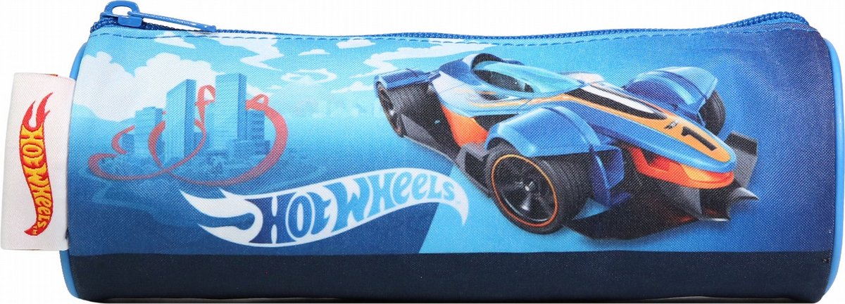 Jim jam etui mattel hotwheels ronde pennenetui vak met rits
