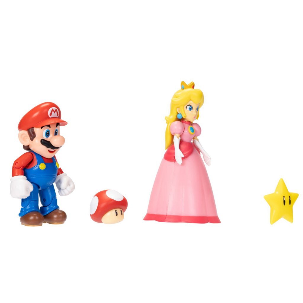 Super mario figuren mario peach 10 cm 2-pack