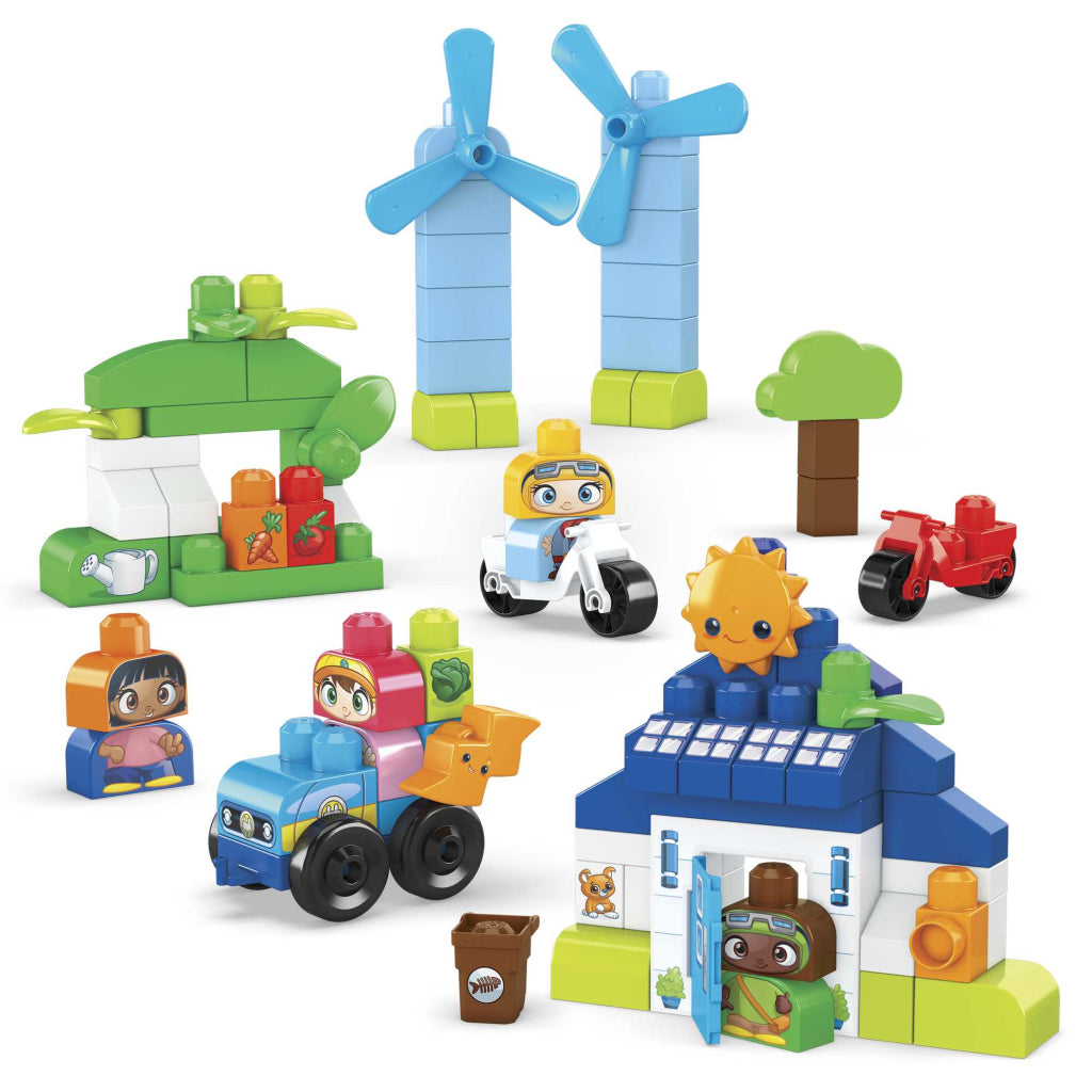 Mega bloks green town build en learn eco house