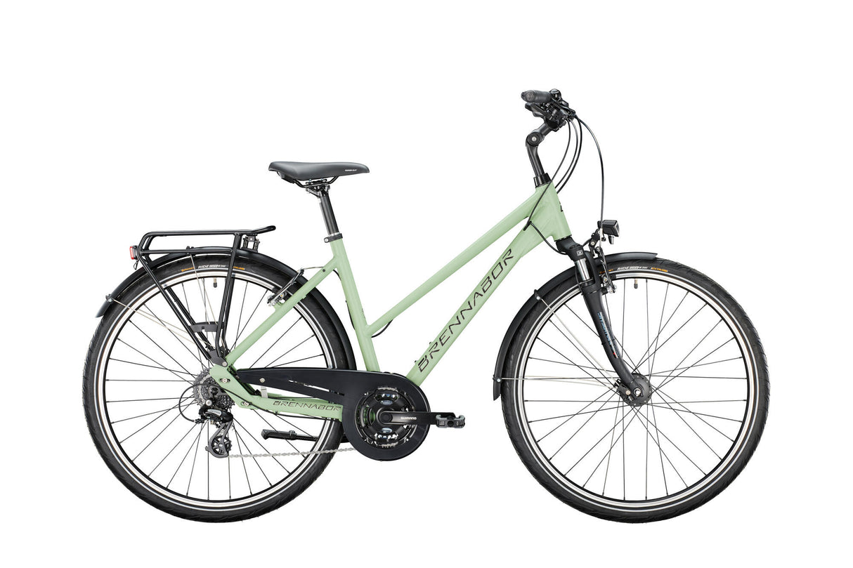 Brennabor trekkingfiets t-40 mod. 24 bike brennab.t-40 28 55 trap.24sp green black