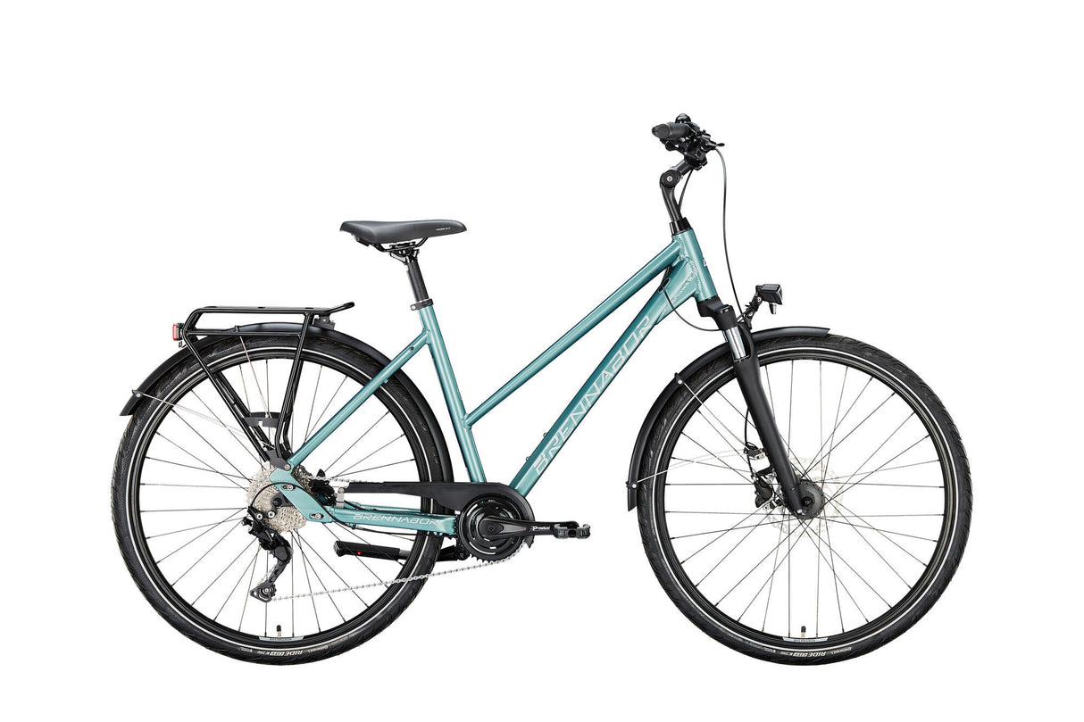 Brennabor trekkingfiets t-44 mod. 22 bike brennab.t-44 28 55 trap. 16sp blue silver