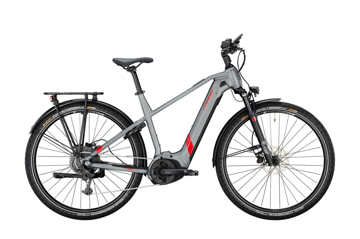 Conway elektrische trekkingfiets cairon t 2.0 500 mod. 23 ebike conw.cairon t 2.0 500 28 57 diam. grey red