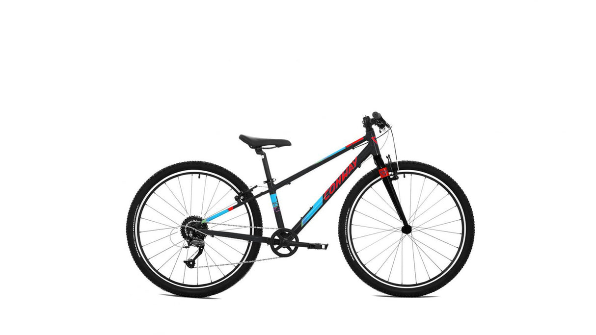Conway mtb kinder- jeugdfiets ms 260 rigid mod. 23 bike conw.ms260 rigid 26 31 diam.9sp black red