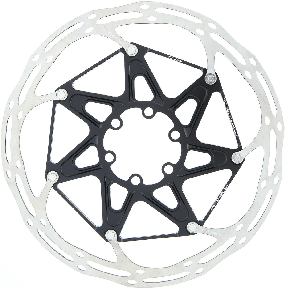 Sram remschijf centerline x rotor centerline x 6h.stain.steel,alu spider