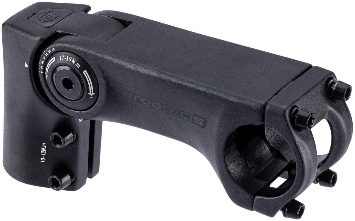 ERGOTEC stem "Sepia Ahead 50 XL"self-service package, 1 1/8", 31,8mm handlebar clamp, adjustable 0° up to +60°Level 5, ahead, stack height: 40mm, aluminium 6061 T6, divisible, approx. 420g
