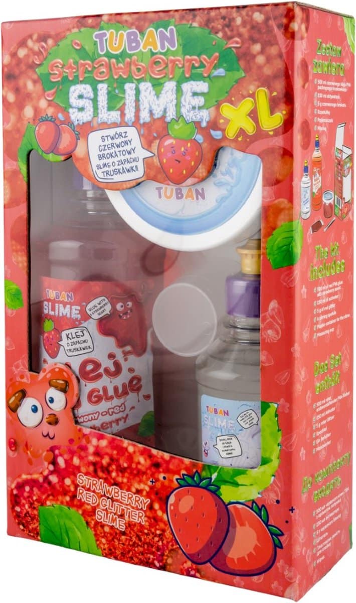 Tuban aardbeien slijm maken xl set