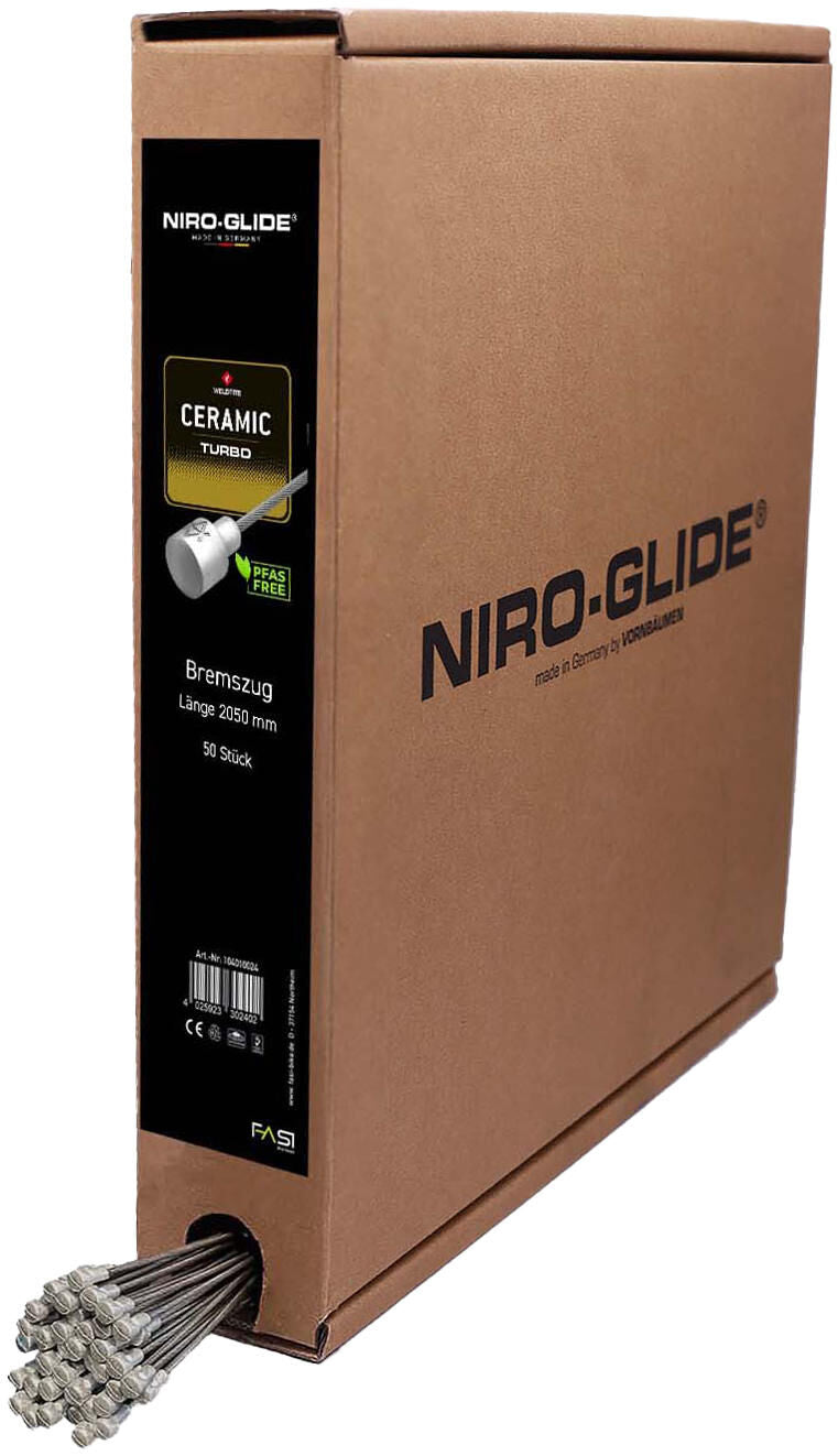 Niro-glide rembinnenkabel turbo niro glide ceramic turbo brake cables pear tip 205