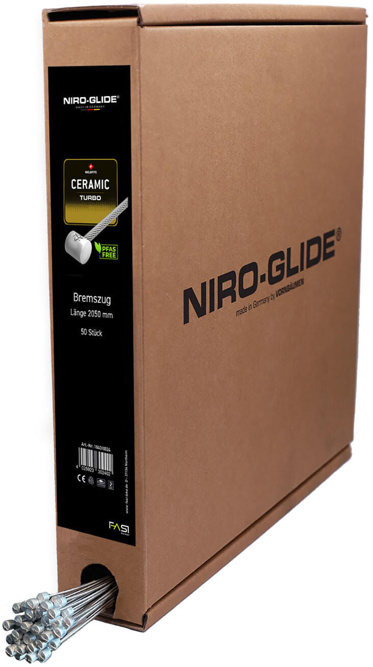 Niro-glide rembinnenkabel turbo niro glide ceramic brakes roller nipple 1800mm