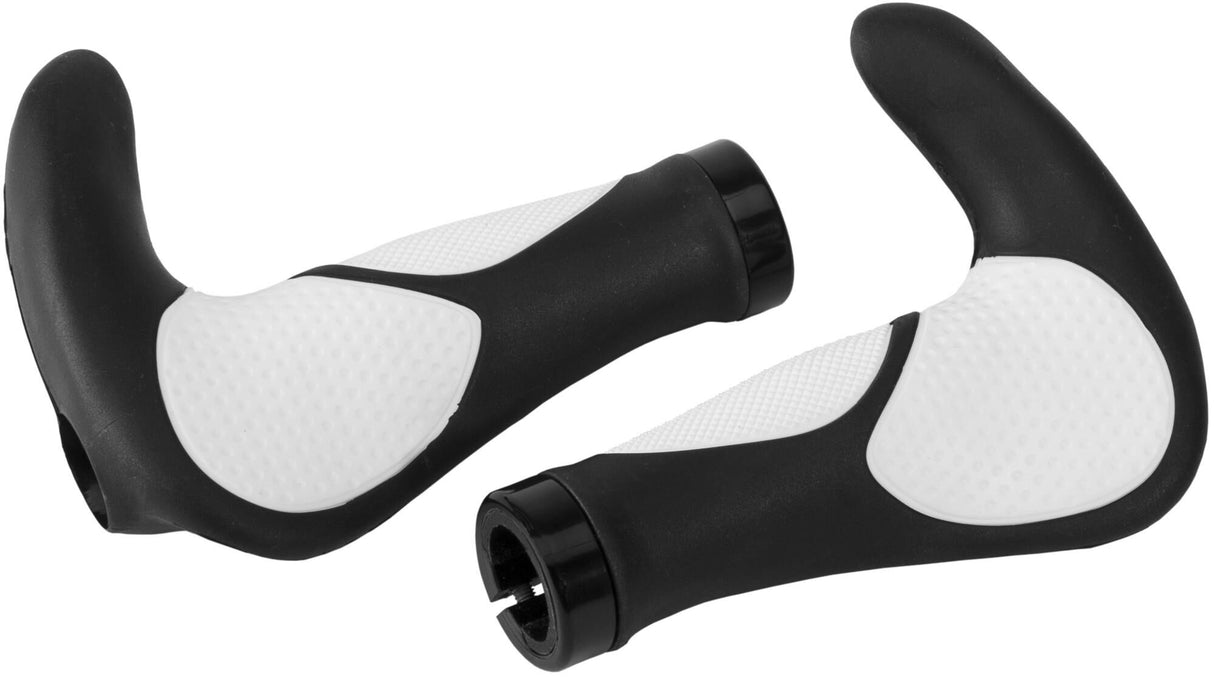 ERGOTEC grip "Oslo"self-service package, 147mm long, Kraton / gel (TPE), pairergonomically shaped screw-grips with large hand bearing surface and integrated bar ends, 275g