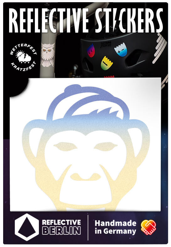 Reflective berlin reflex-stickers decals ref.sticker ref.berlin monkey summer