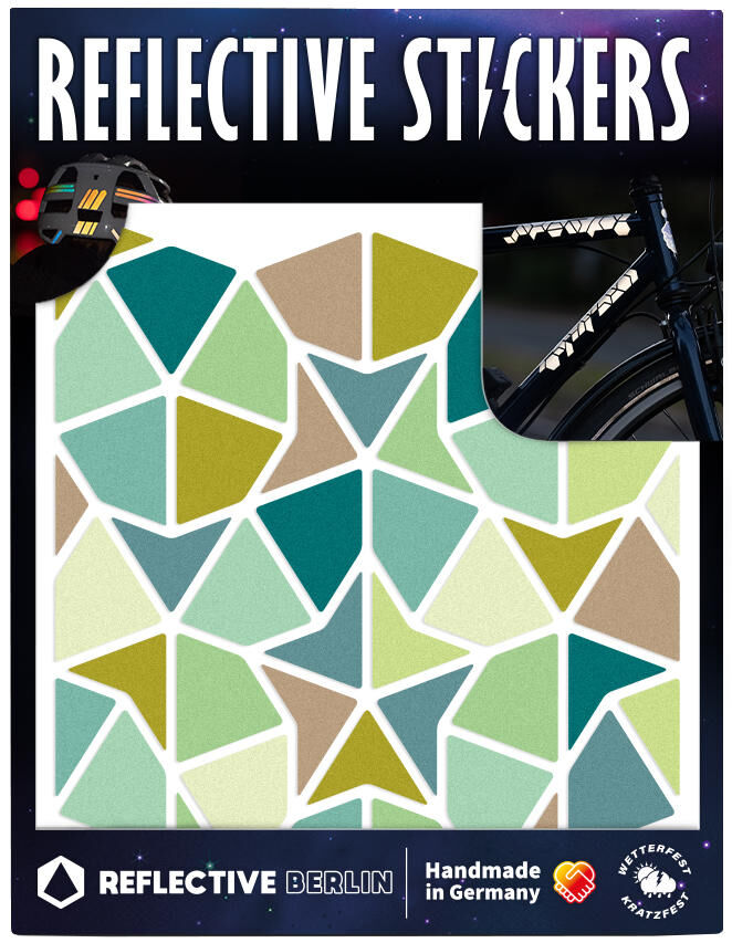 Reflective berlin reflex-stickers shapes refl.sticker ref.berlin shapes kites darts amber