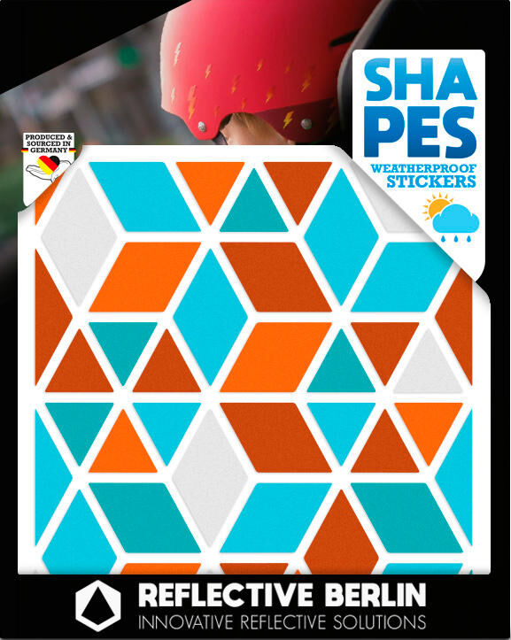 Reflective berlin reflex-stickers shapes refl.sticker refl.berlin diamonds vintage