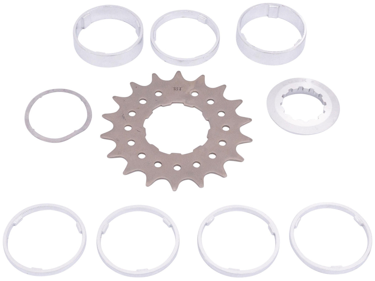 Point steek-tandwiel set sprocket w.spacer set 18t
