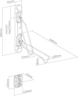 Contec smart fold presentatie-haken voor fietsen ct wall presenter smart fold s black