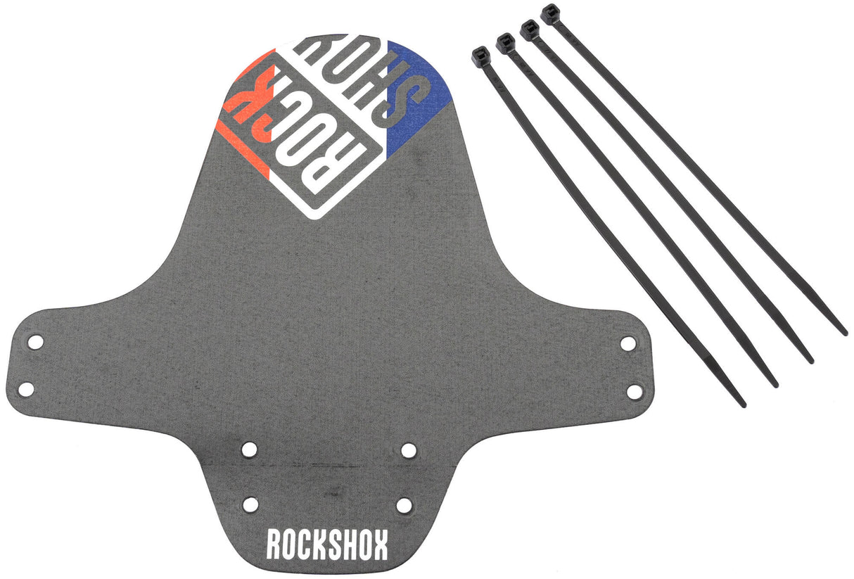 Rockshox spatlap, voorwiel fender clip-on fender rs black france flag