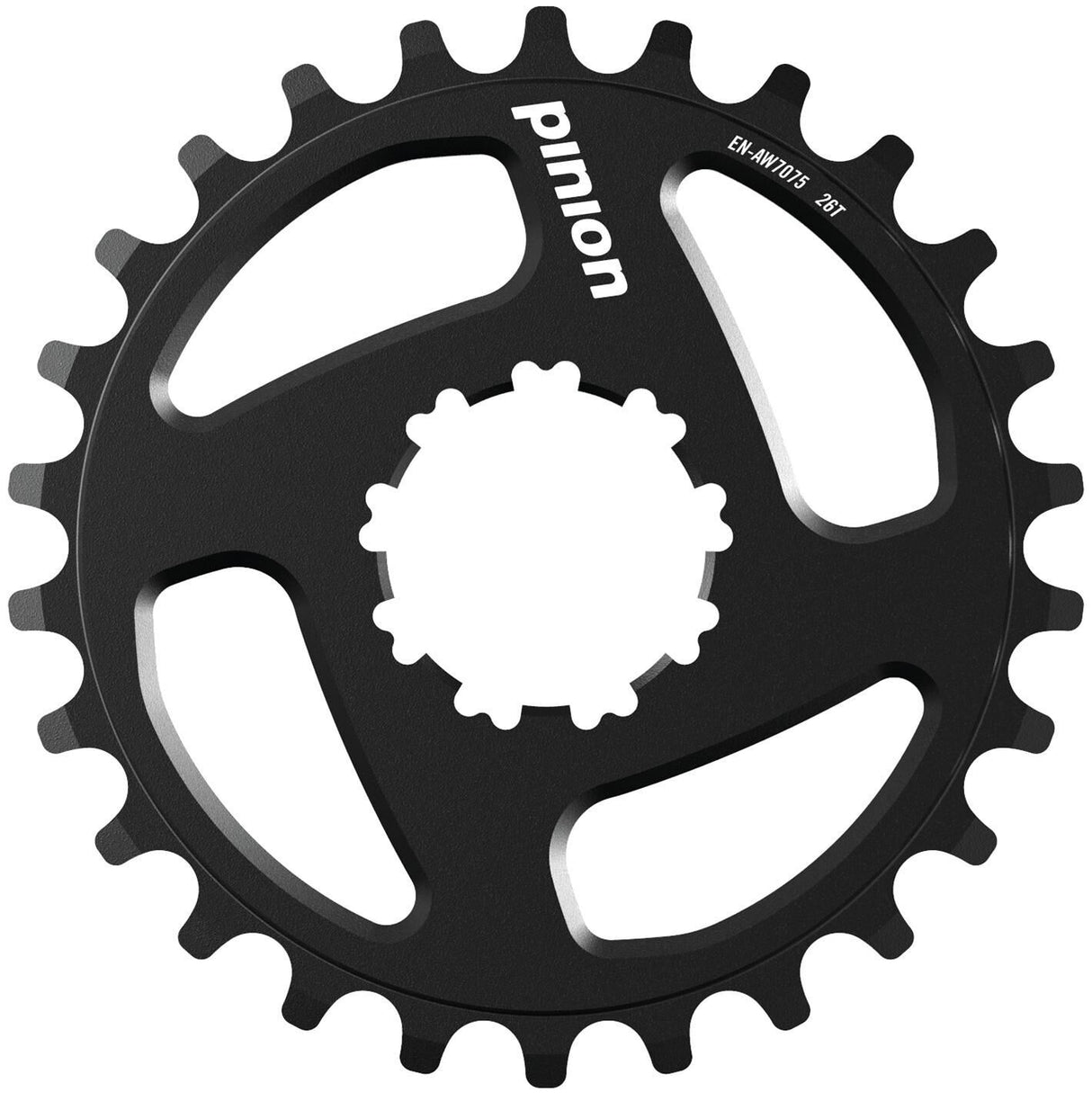 Pinion tandwiel chain ring alu, 26t.,black