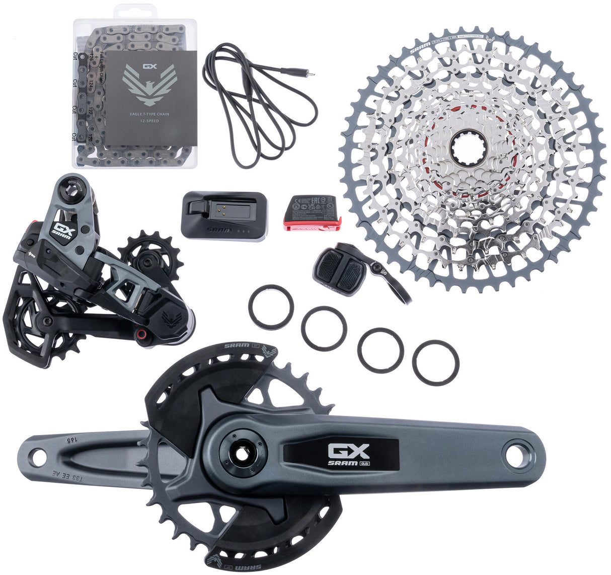 Sram schakelgroep-set gx eagle axs transmission shift.group gx eagle axs trans.165mm