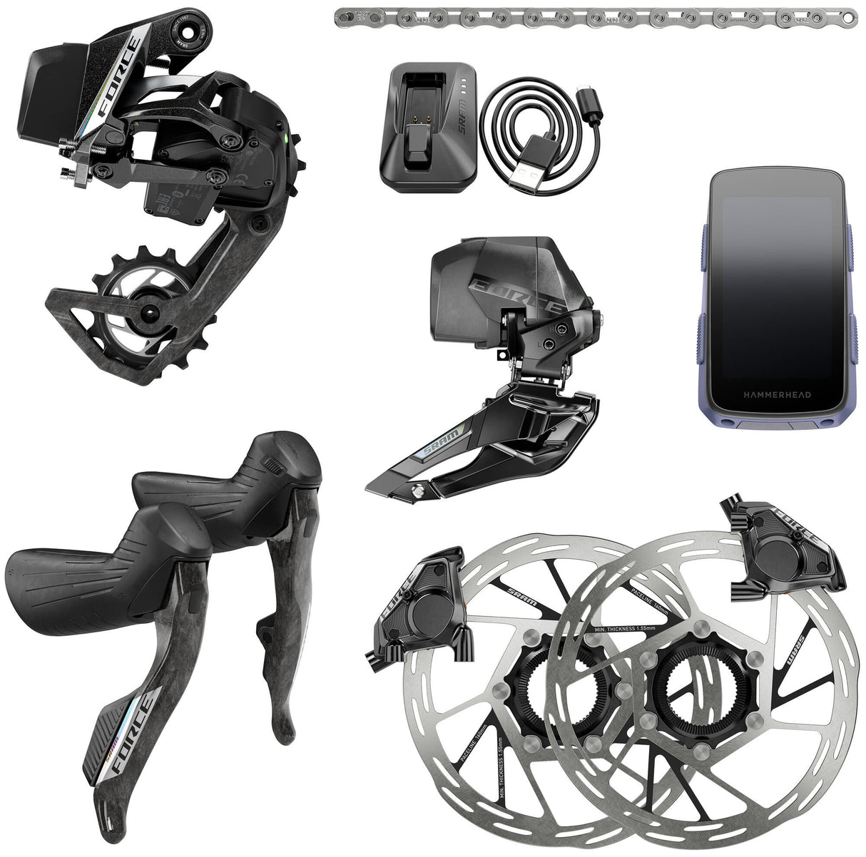 Sram upgrade kit force axs e1 fm 2p db cl 2x12v