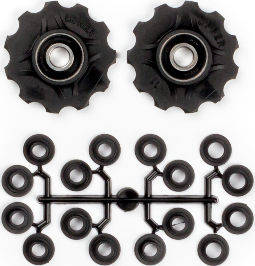 derailleurwieltjes 11 tanden 7-11V zwart 2 stuks