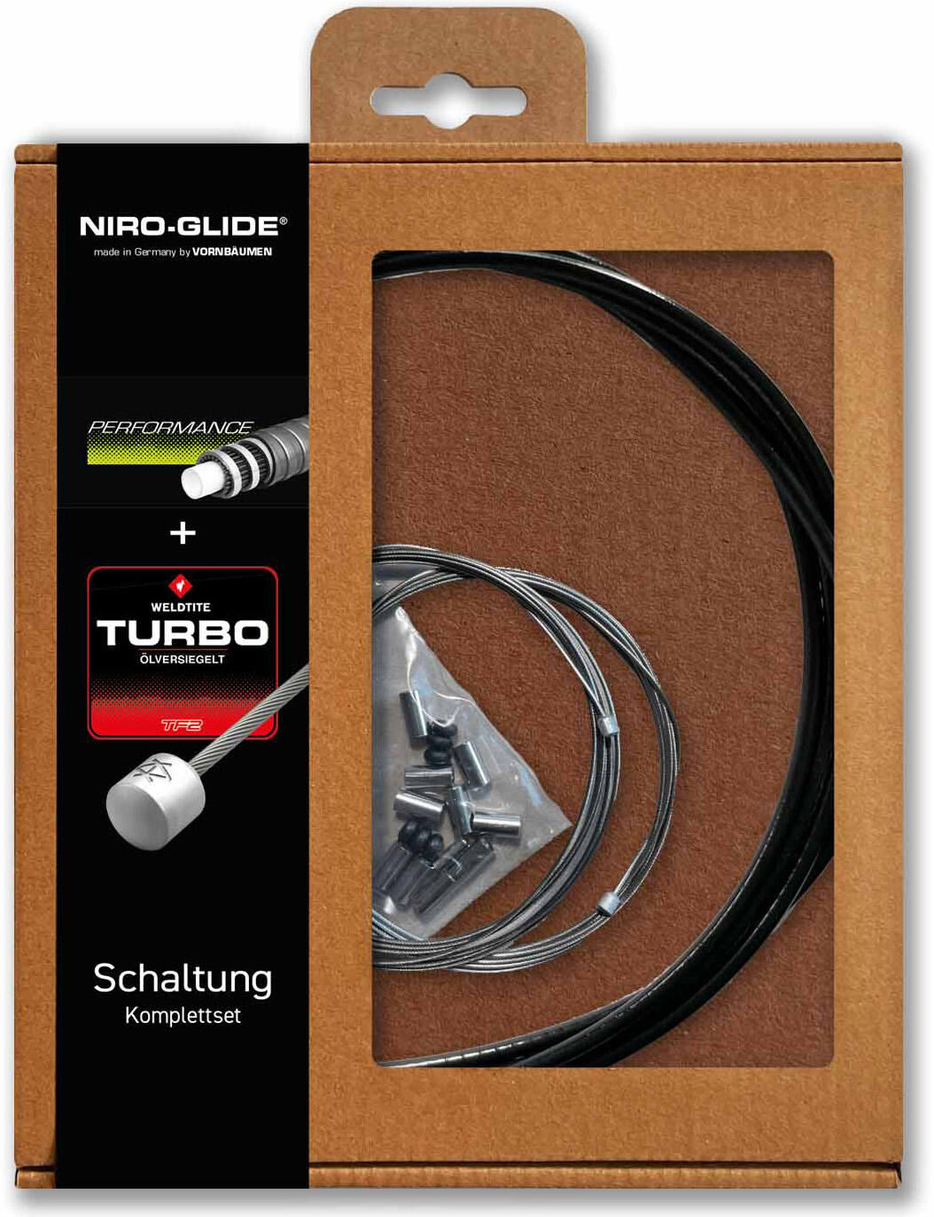 Niro-glide derailleurkabel set performance fasi derail.cab.set turbo plus f.mtb atb road
