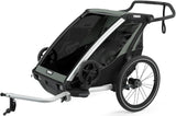 Thule fiets-kinderkar chariot lite dubbel . child trailer chariot lite 2 aga.green