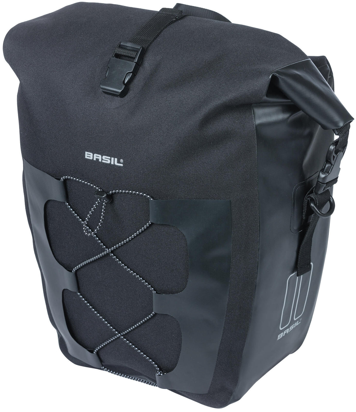 Basil tas navigator l enkel | mik studs | zwart 22l