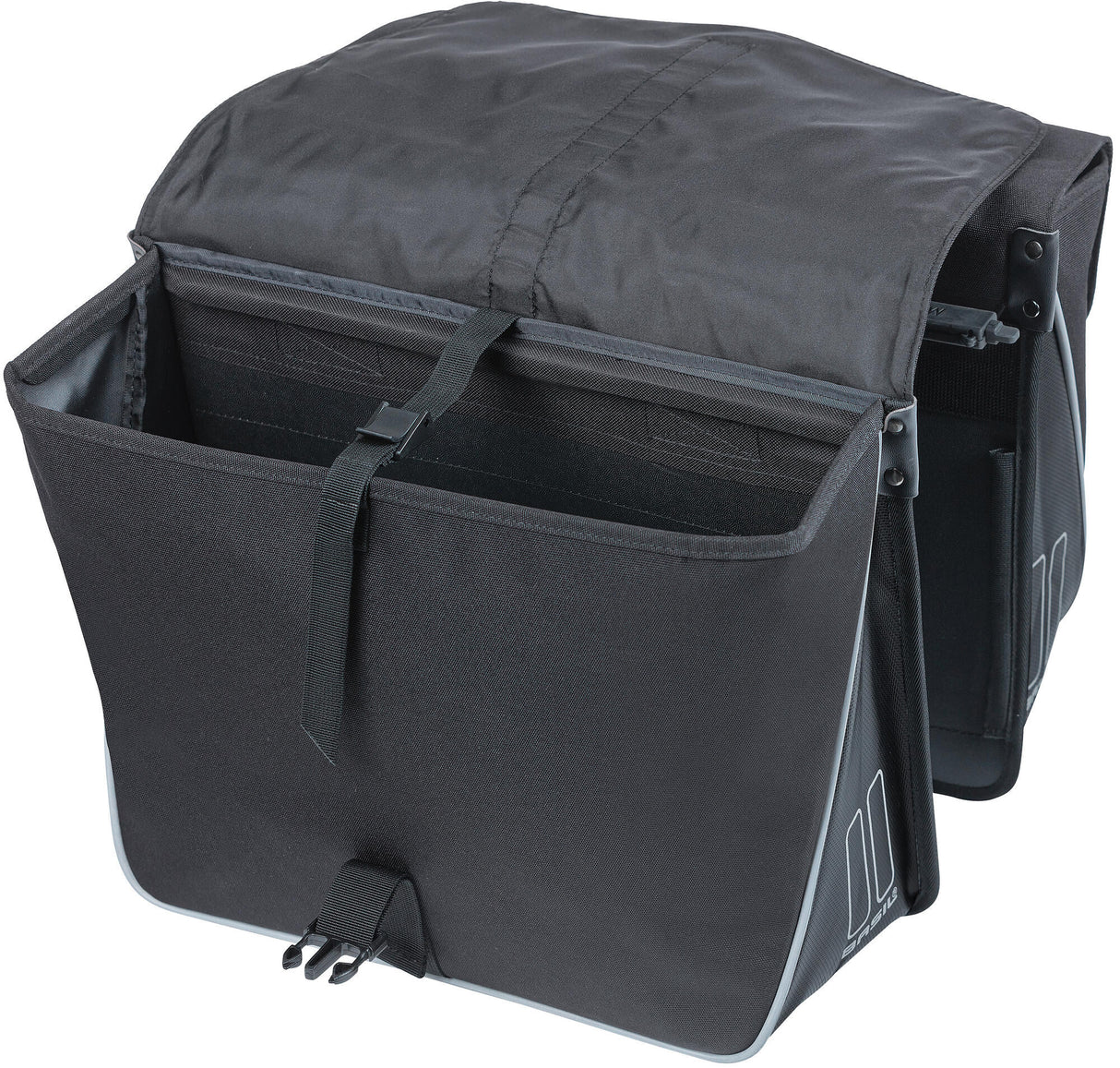 Basil dubbele tas forte mik 35l zwart