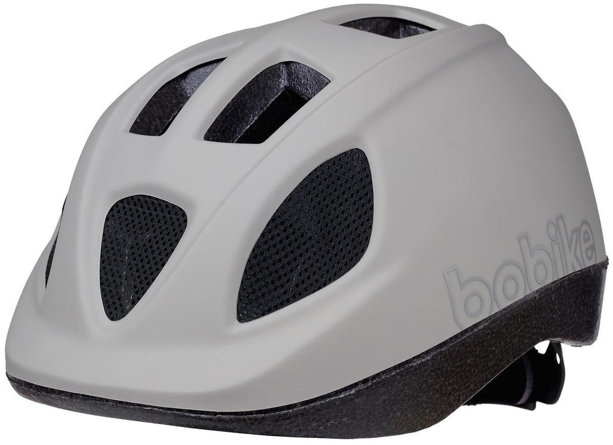 children helmet BOBIKE "Go XS"size XS (46-53cm), twin shell construction (glued shell), easy lock rotary fastener system, 9 vents, insect net, reflective stripes at the back. Weight: 230g, certification: CE EN 1078