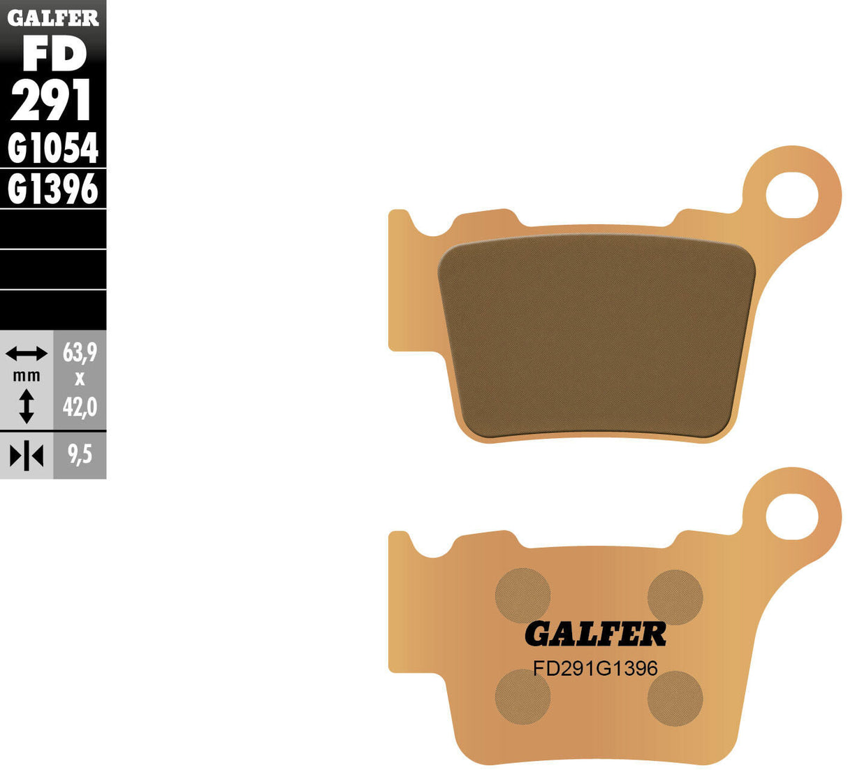 Galfer remblokken fd291 brake pad fd291 g1396 sint.metal offroad
