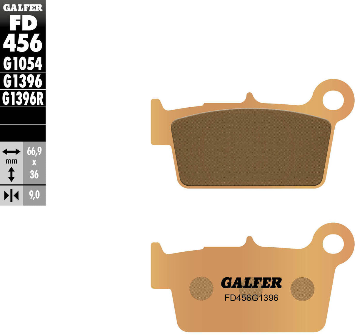 Galfer remblokken fd456 remblok fd456 g1396 sint.metaal offroad
