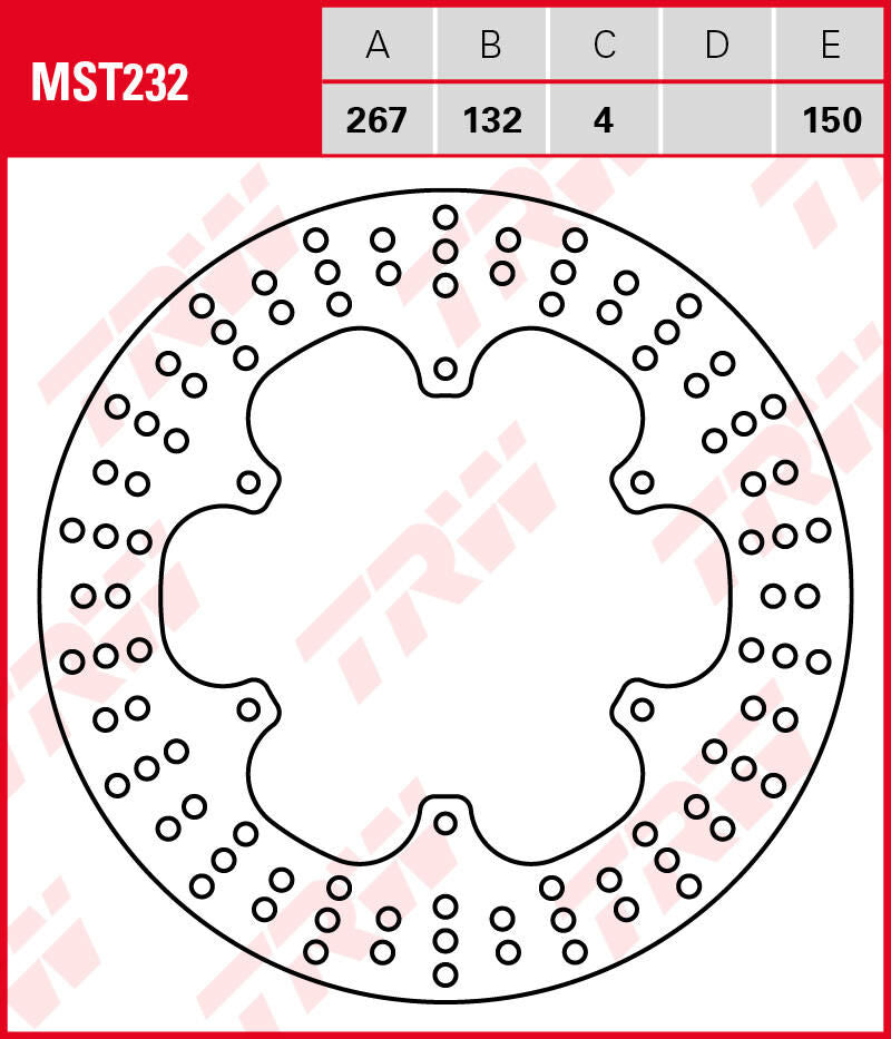 Trw remschijf mst232 van rotor mst232 rigid