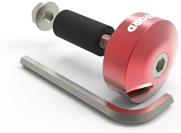 Oxford stuurdoppen barends 1 handlebar plugs 1 red 22mm handlebars