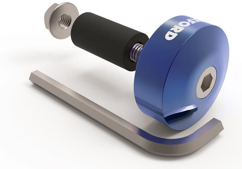 Oxford stuurdoppen barends 1 handlebar plugs 1 blue 22mm handlebars