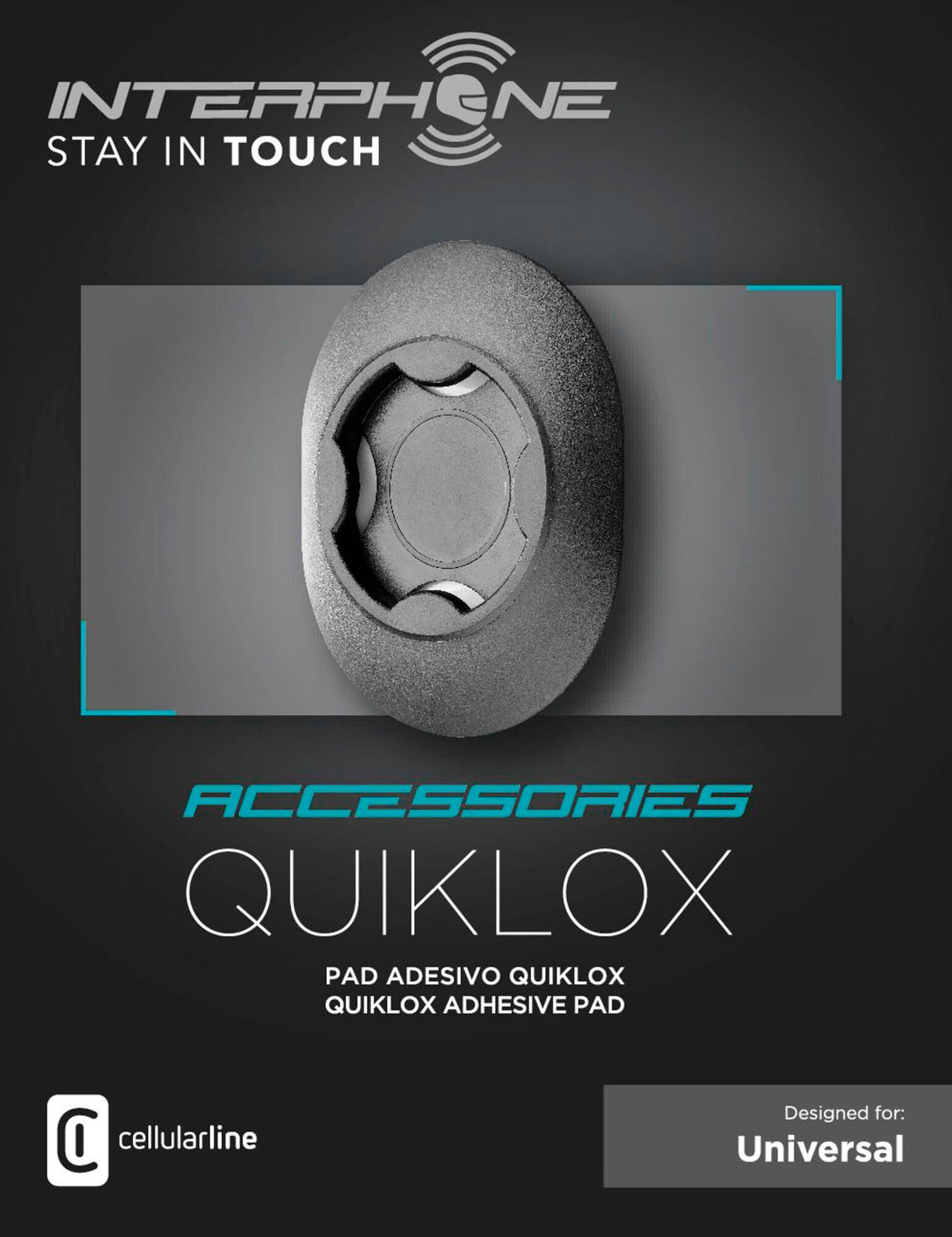 Interphone mobiele telefoon case houder quiklox quicklox plate z. adhesive cell phone ba
