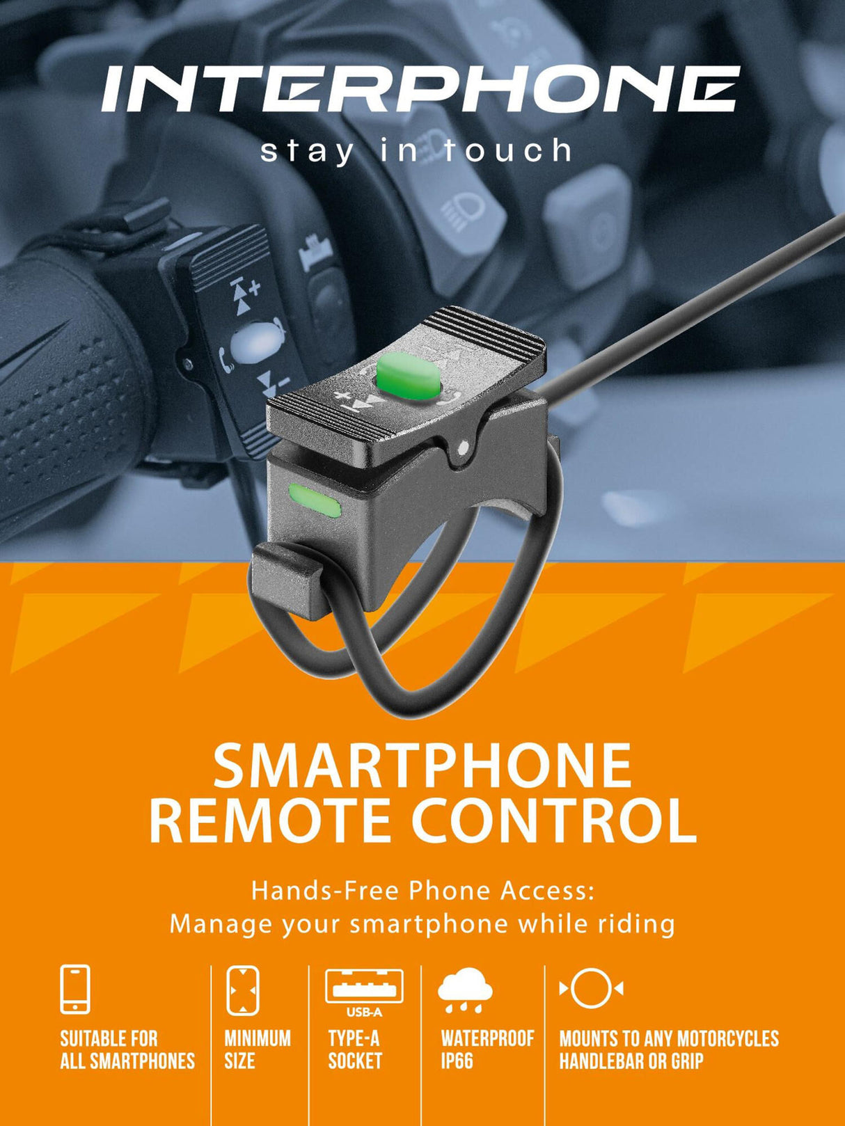 Interphone afstandsbediening afstandsbediening remote control interph. black