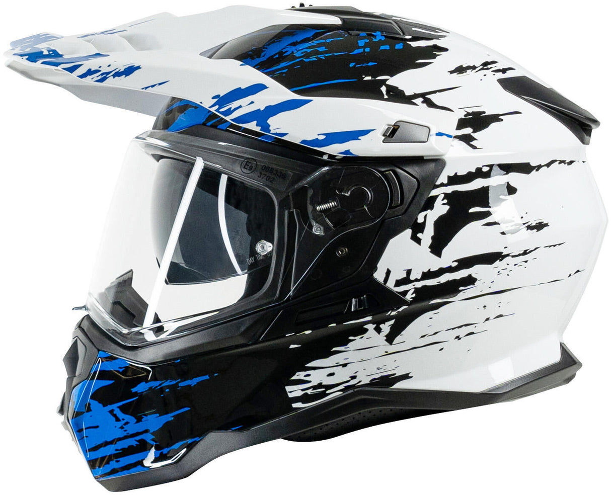 Spec-x endurohelm sx-62.01 r1 stinger adv helmet spac-x sx-62.01 r1 stinger adv xs white blue