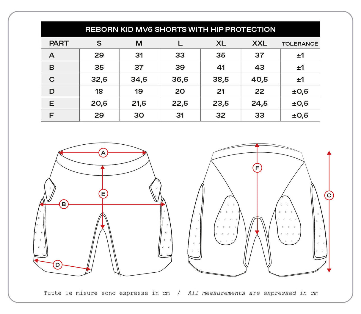 Ufo plast protector broek reborn mv6 . children's protec. trouse reborn mv6 black gr. s