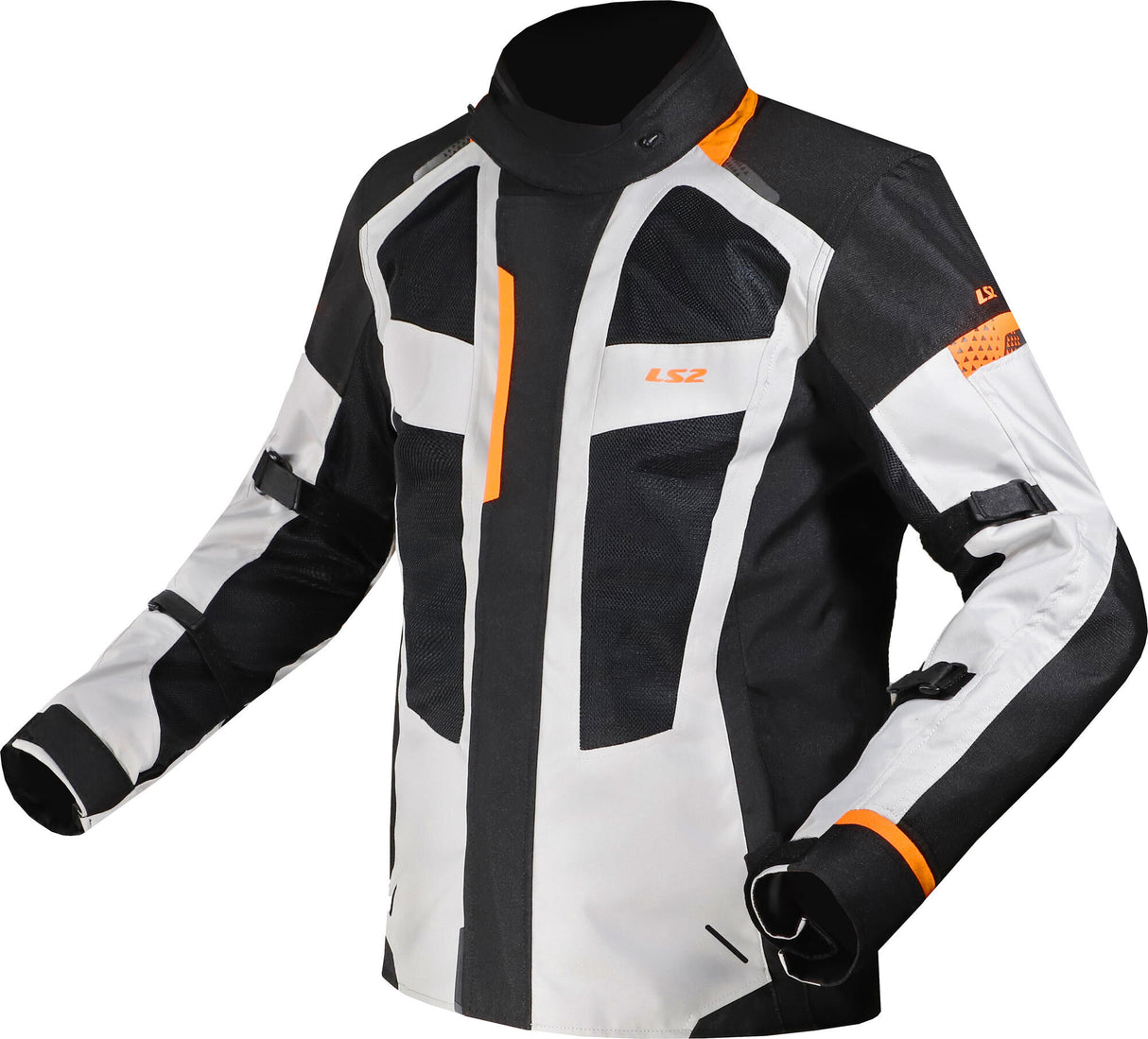 Ls2 scout jas jas scout man zwart grijs oranje xxl