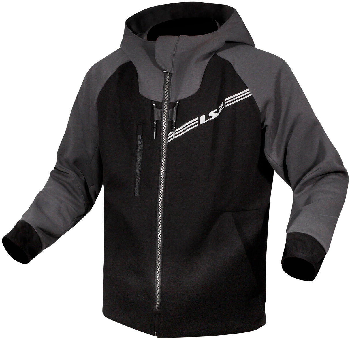 Ls2 jas throttle jacket throttle man black dark gray xxl